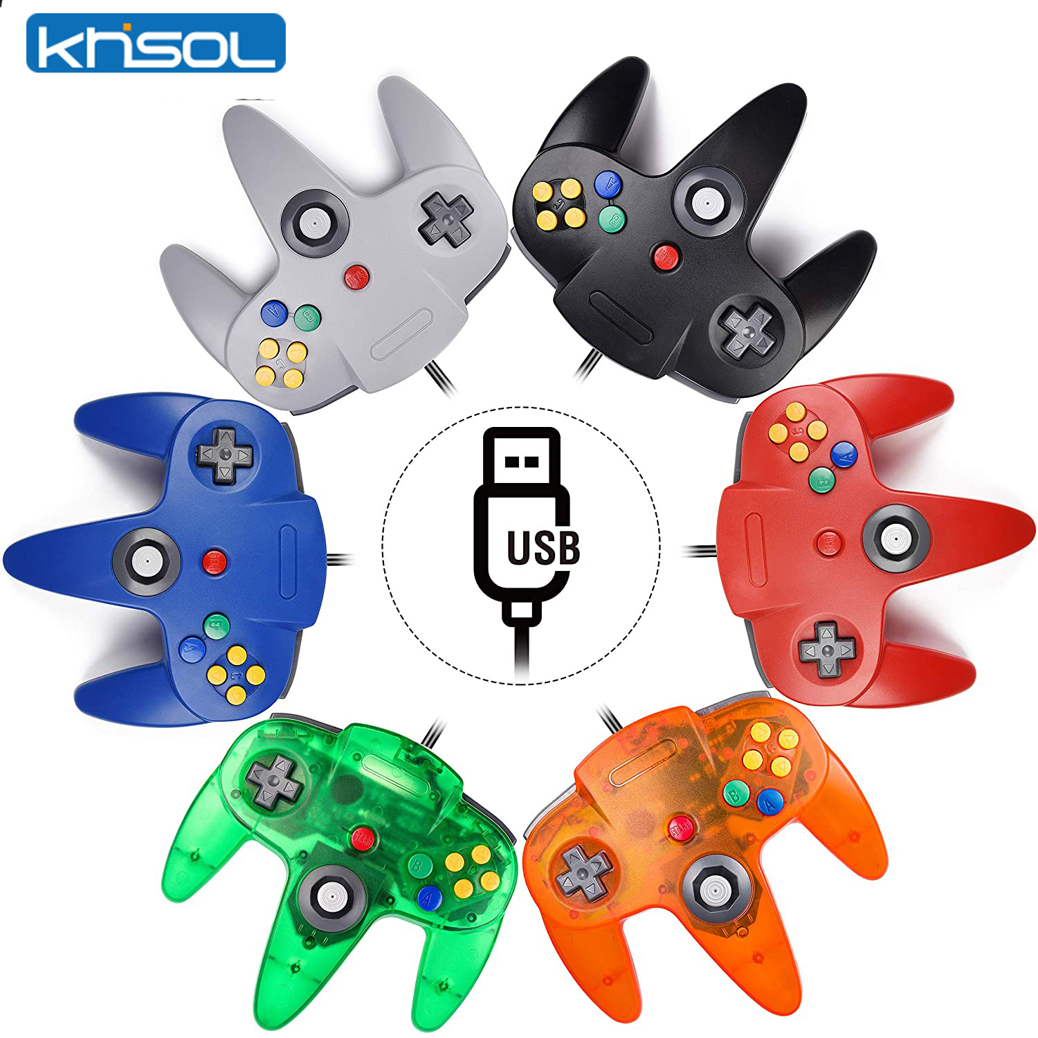Retro Gaming Accessories - N64 Controller Classic USB Wired Remote
