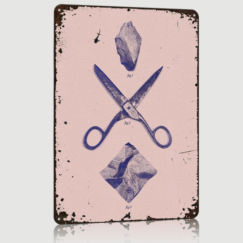ROCK SCISSORS PAPER Poster Cus - Retro Gaming Wallpaper 评论和价格