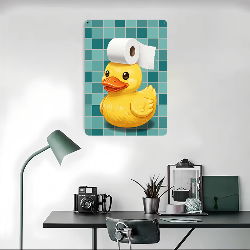 Duck With Toilet Paper Hat Pri - Retro Gaming Wallpaper 评论和价格