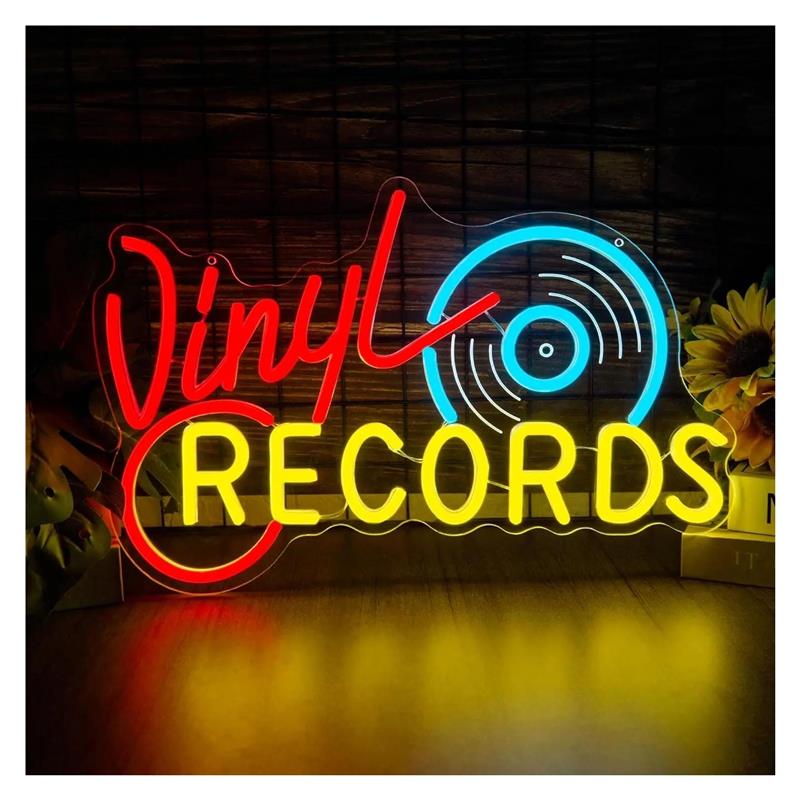 Vintage Record Neon Sign Retro - Retro Gaming Wallpaper 评论和价格