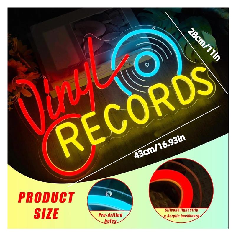 Vintage Record Neon Sign Retro - Retro Gaming Wallpaper 评论和价格