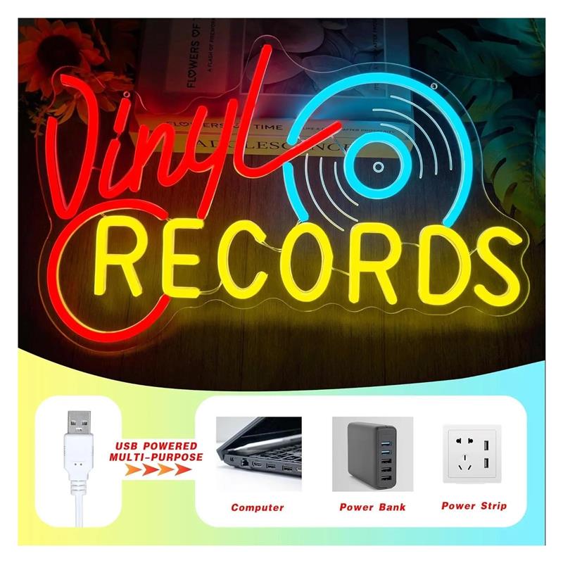 Vintage Record Neon Sign Retro - Retro Gaming Wallpaper 评论和价格