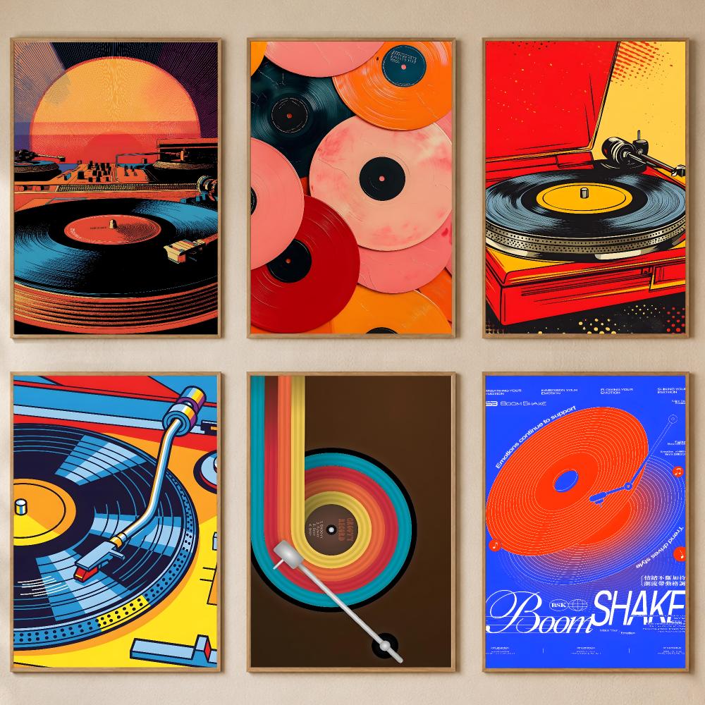 Retro Colorful Record Player P - Retro Gaming Wallpaper 评论和价格