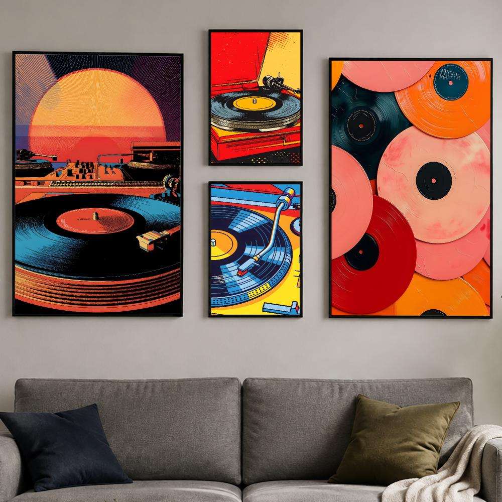Retro Colorful Record Player P - Retro Gaming Wallpaper 评论和价格