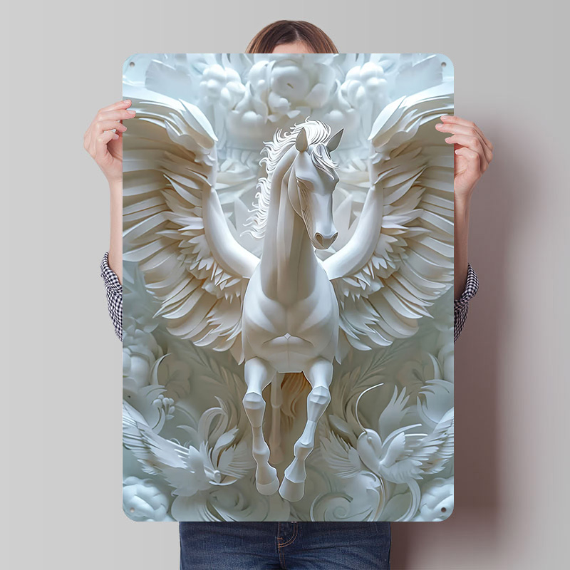 Paper Pegasus White Horse Wing - Retro Gaming Wallpaper 评论和价格