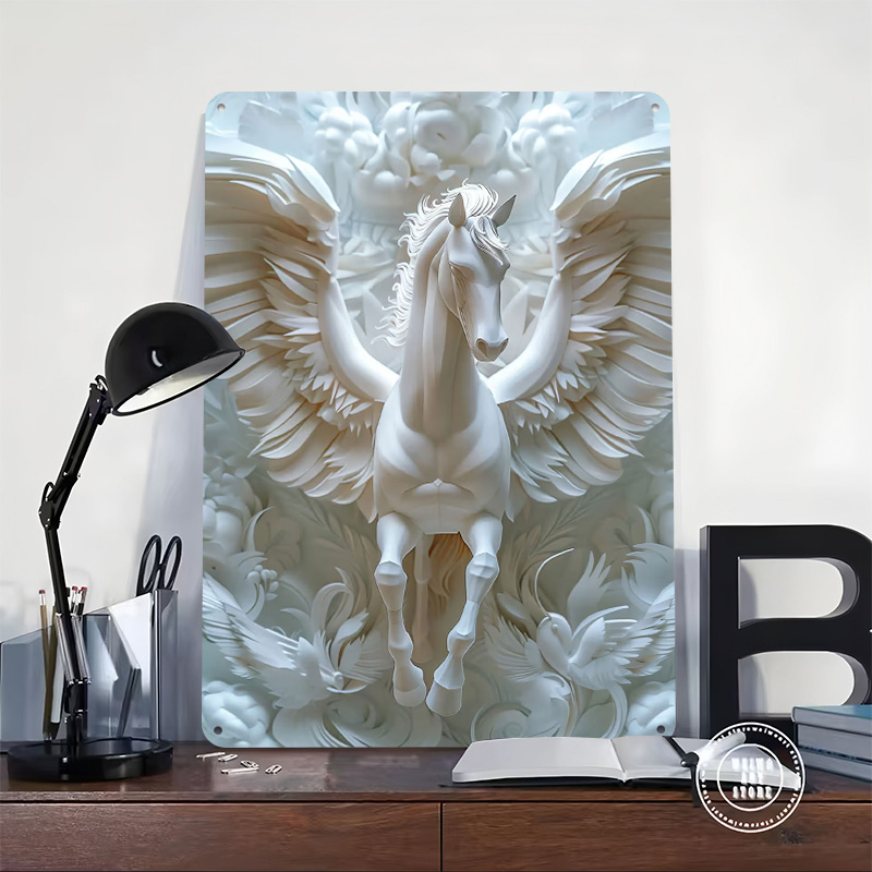 Paper Pegasus White Horse Wing - Retro Gaming Wallpaper 评论和价格