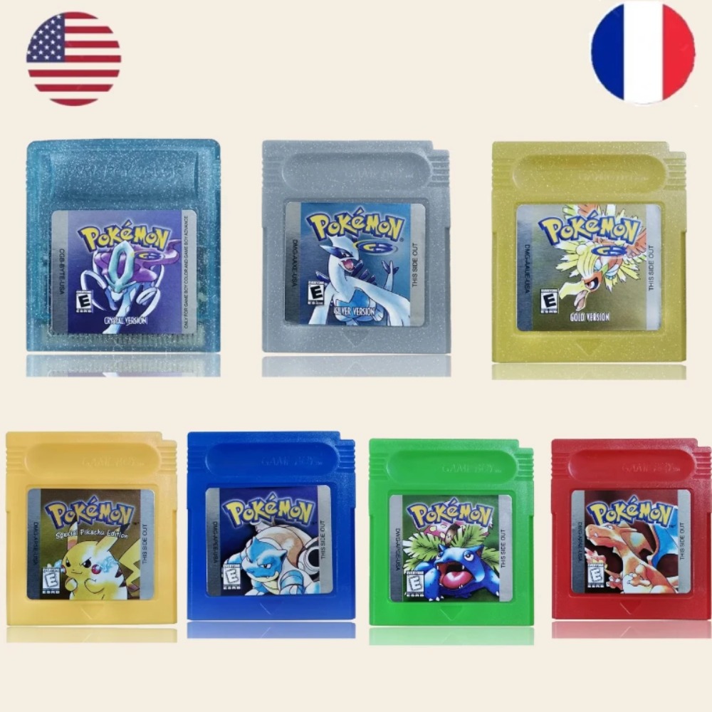 GBC 16 bit Pok é mon game cart - Retro Gaming Gif 评论和价格