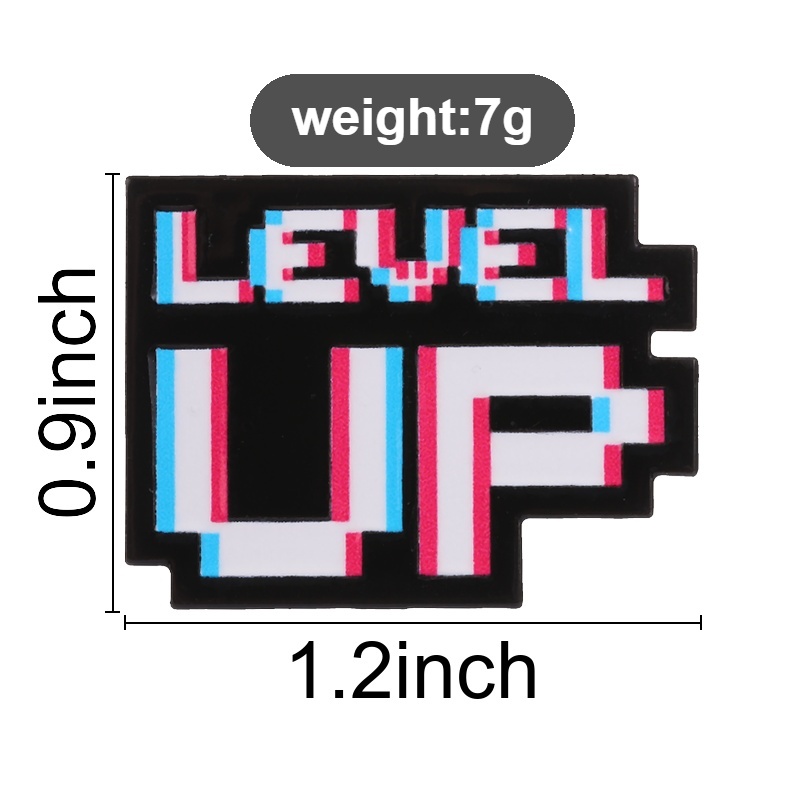 Level Up Glitch Pixel Badge Re - Retro Gaming Accessories 评论和价格