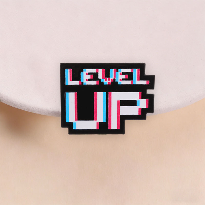 Level Up Glitch Pixel Badge Re - Retro Gaming Accessories 评论和价格