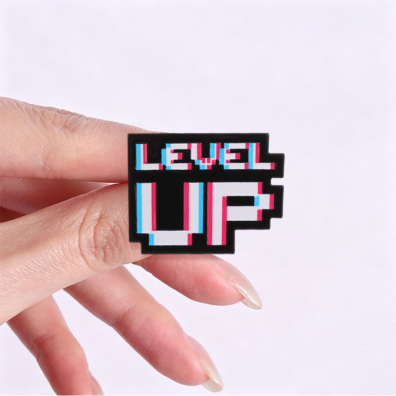 Level Up Glitch Pixel Badge Re - Retro Gaming Accessories 评论和价格