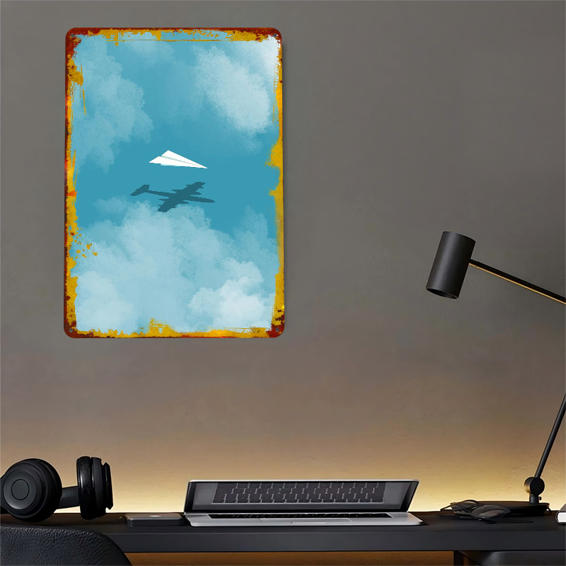 Paper Plane Printed Poster Cus - Retro Gaming Wallpaper 评论和价格